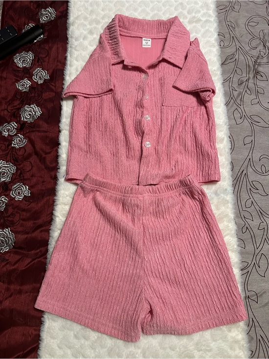 SHEIN Other - SHEIN Pink Ribbed Two-Piece Kids Track Set